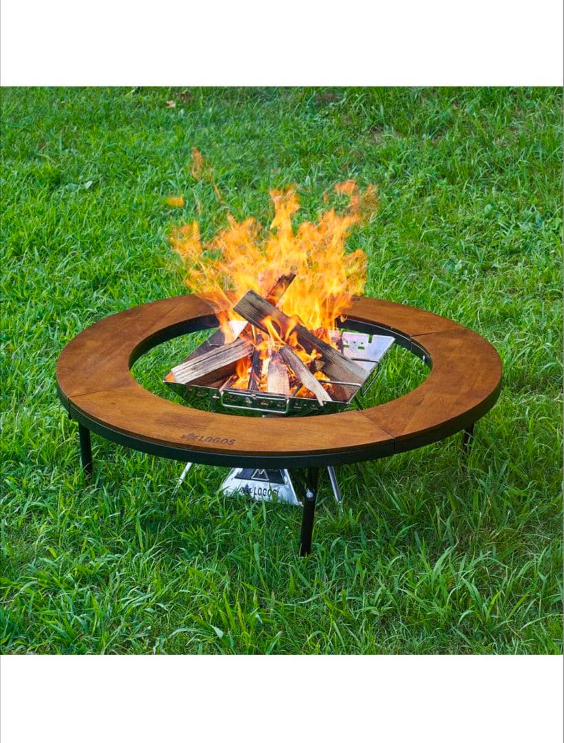 LOGOSアイアンウッド囲炉裏サークルテーブルL