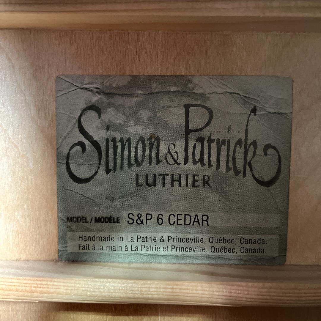 Simon & Patrick アコースティックギター S&P 6 CEDAR