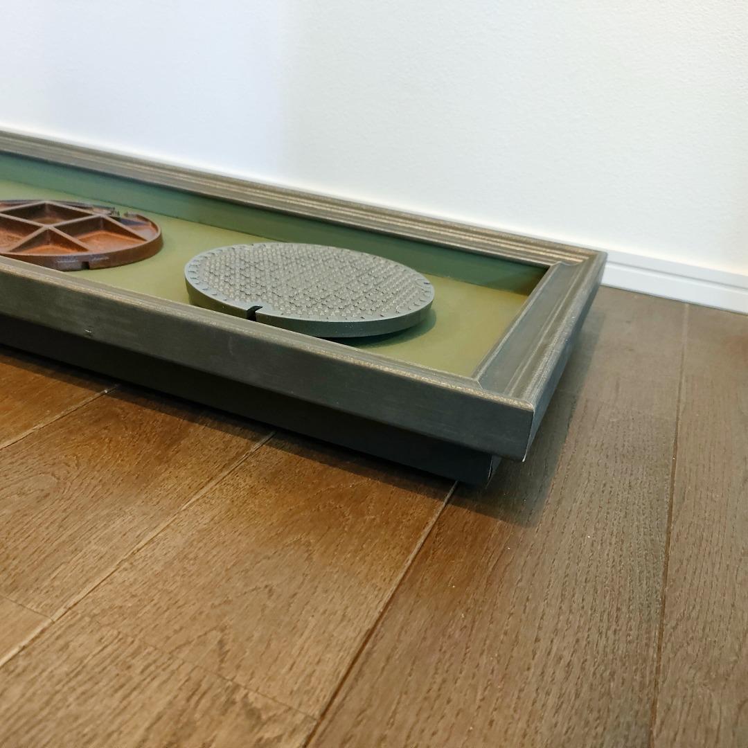 稀少 廃番品 ミニチュアマンホール 額装品 本物志向 ダクタイル鋳鉄