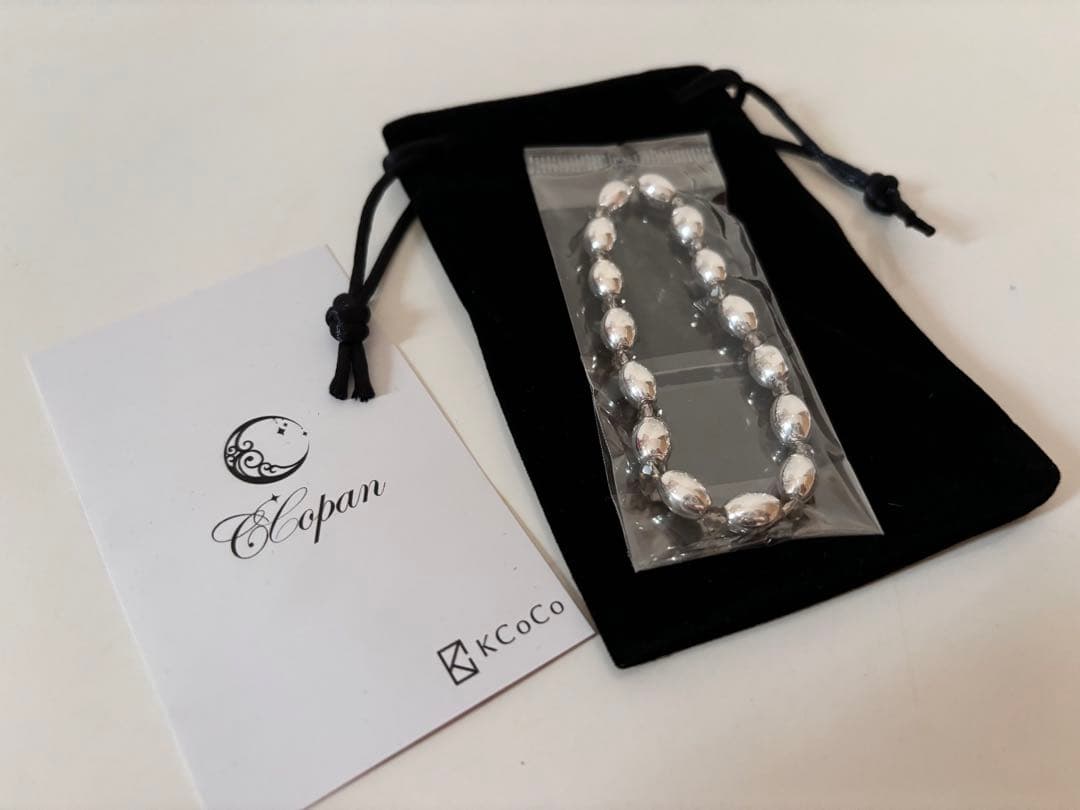 【新品未使用】CCopan 磁気ブレスレット シルバーストーン