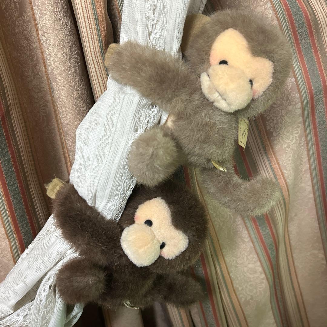 昭和 レトロ ぬいぐるみ 猿 バナナ 吸盤 かわいい 5体