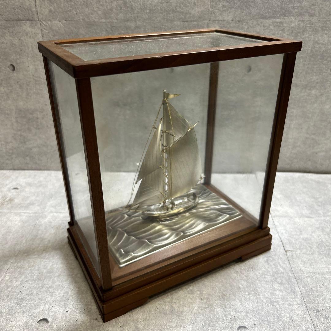 関工芸 銀製船置物 ヨット 帆船 SILVER960 刻印あり