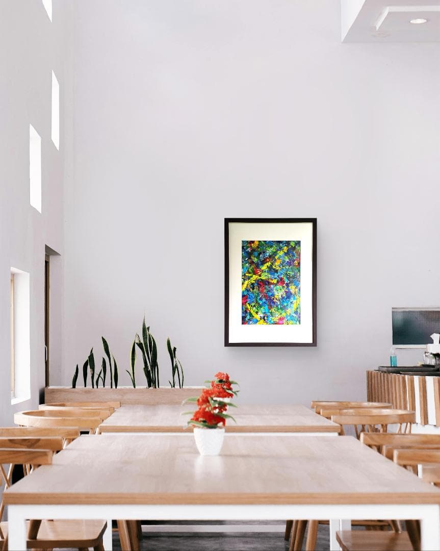 アマゾン・サンクチュアリ / 抽象画 額縁セット 63×46㎝ 原画限り