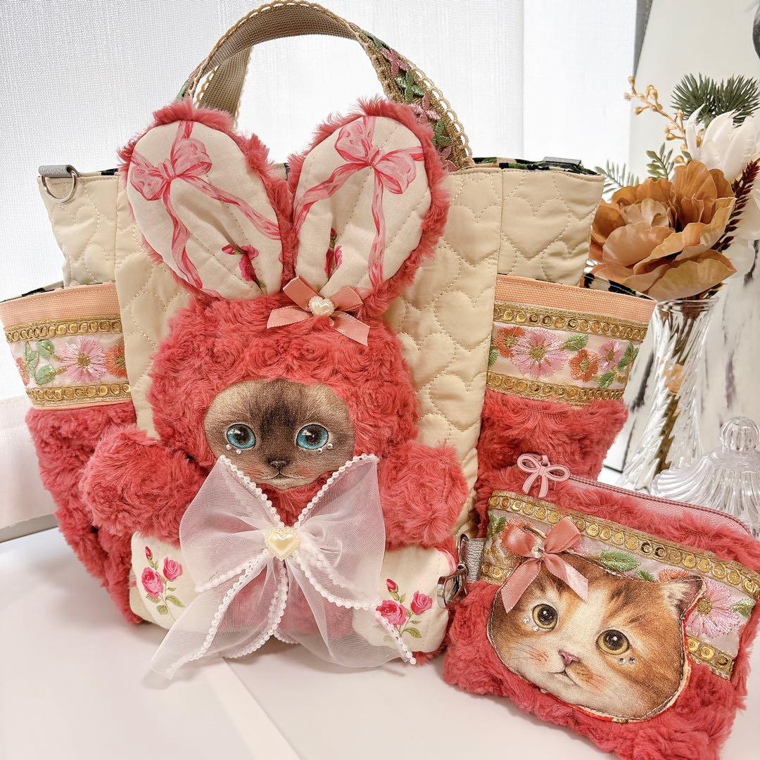 み*️様 コヤンイサムチョン　バック　お花クラウディちゃん　インド刺繍　お揃いポ