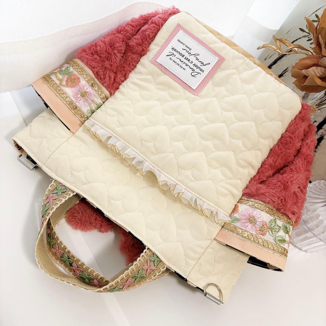 み*️様 コヤンイサムチョン　バック　お花クラウディちゃん　インド刺繍　お揃いポ