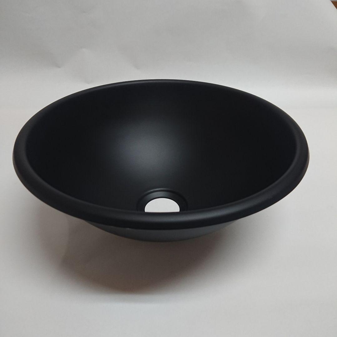 洗面ボウル ステンレス 黒 手洗い器銀色の排水栓セット
