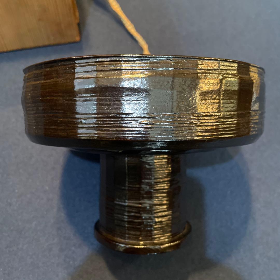 茶道具「菓子器」千家十職【飛来一閑】(造)の『独楽形 菓子器』共箱