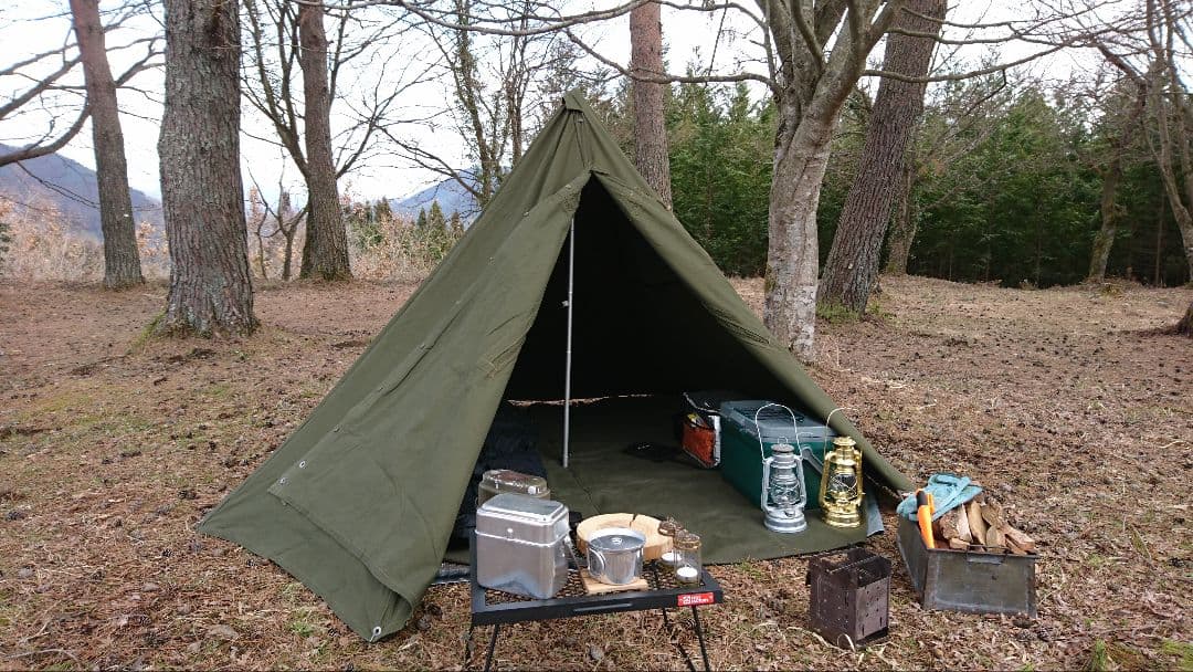 ネイビーカラーポーランド軍ポンチョテント一式 サイズ3 パップテント 軍幕