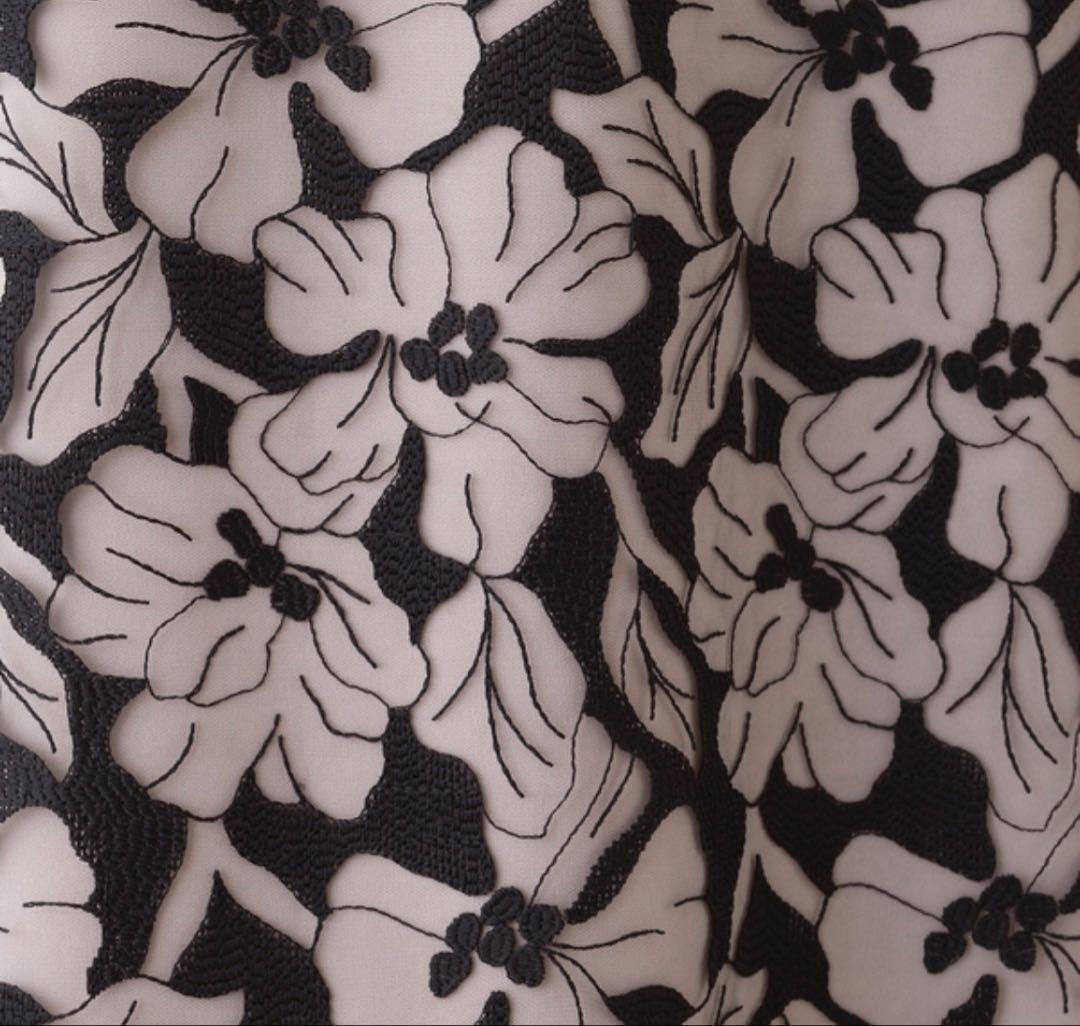 47300円　ローズティアラ人気ピンク42 チュール刺繍ワンピース　新品タグ付き