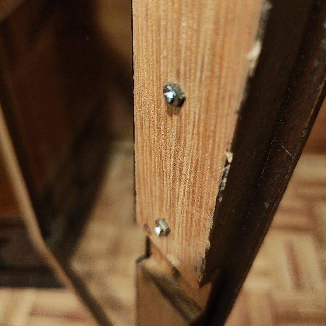 ガラス扉の本棚　食器棚　昭和レトロ　古家具