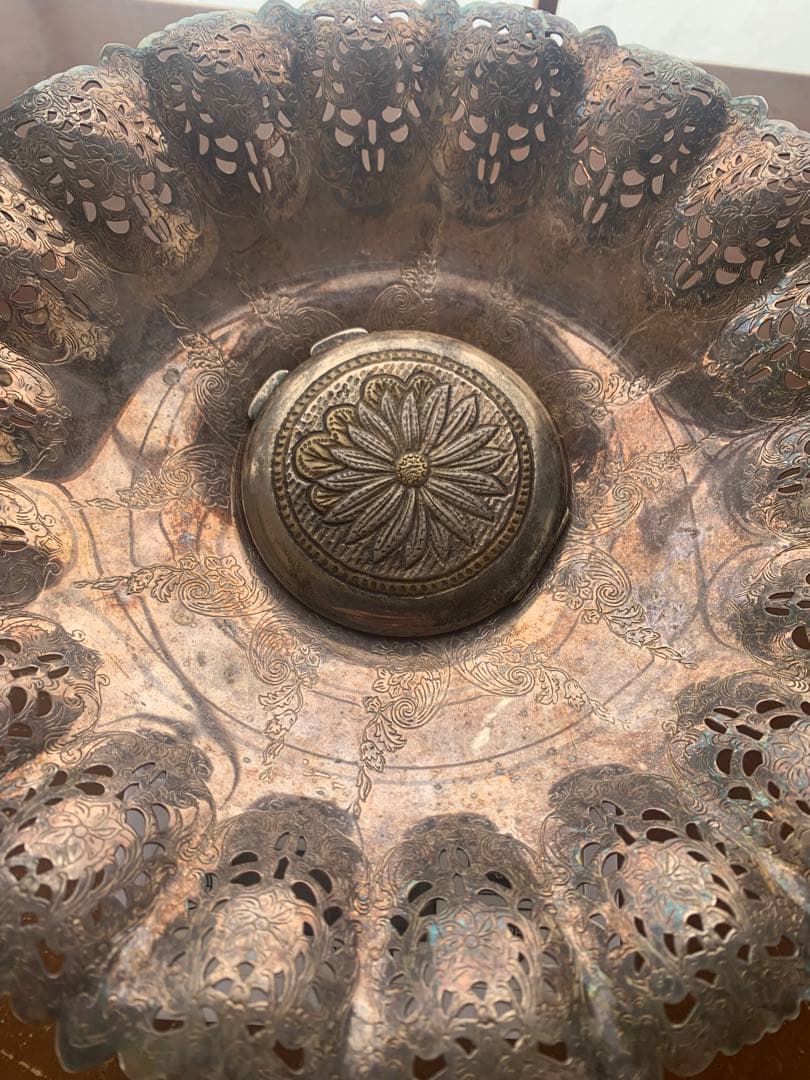 花模様ボウル 319g 銀製