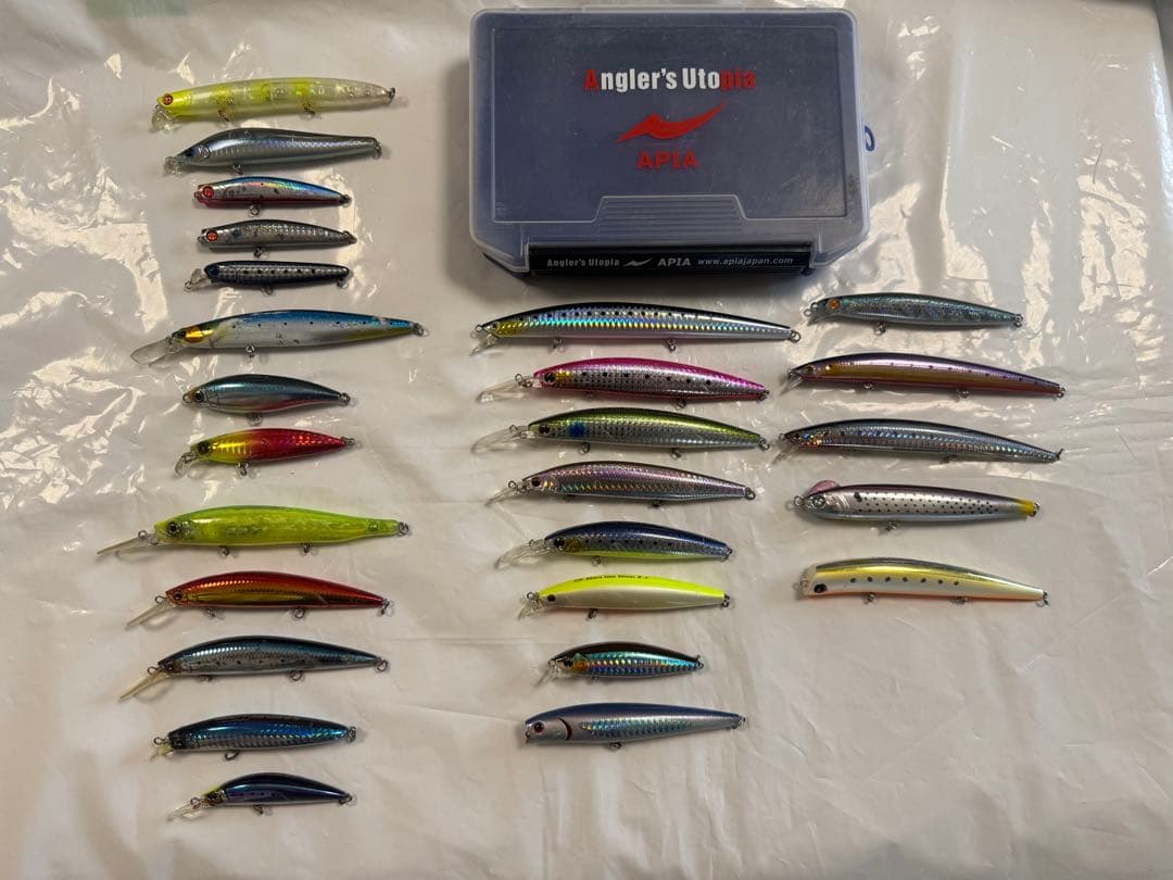 シーバスルアー26セット❗️アピア・シマノ・ダイワ他ケース付き