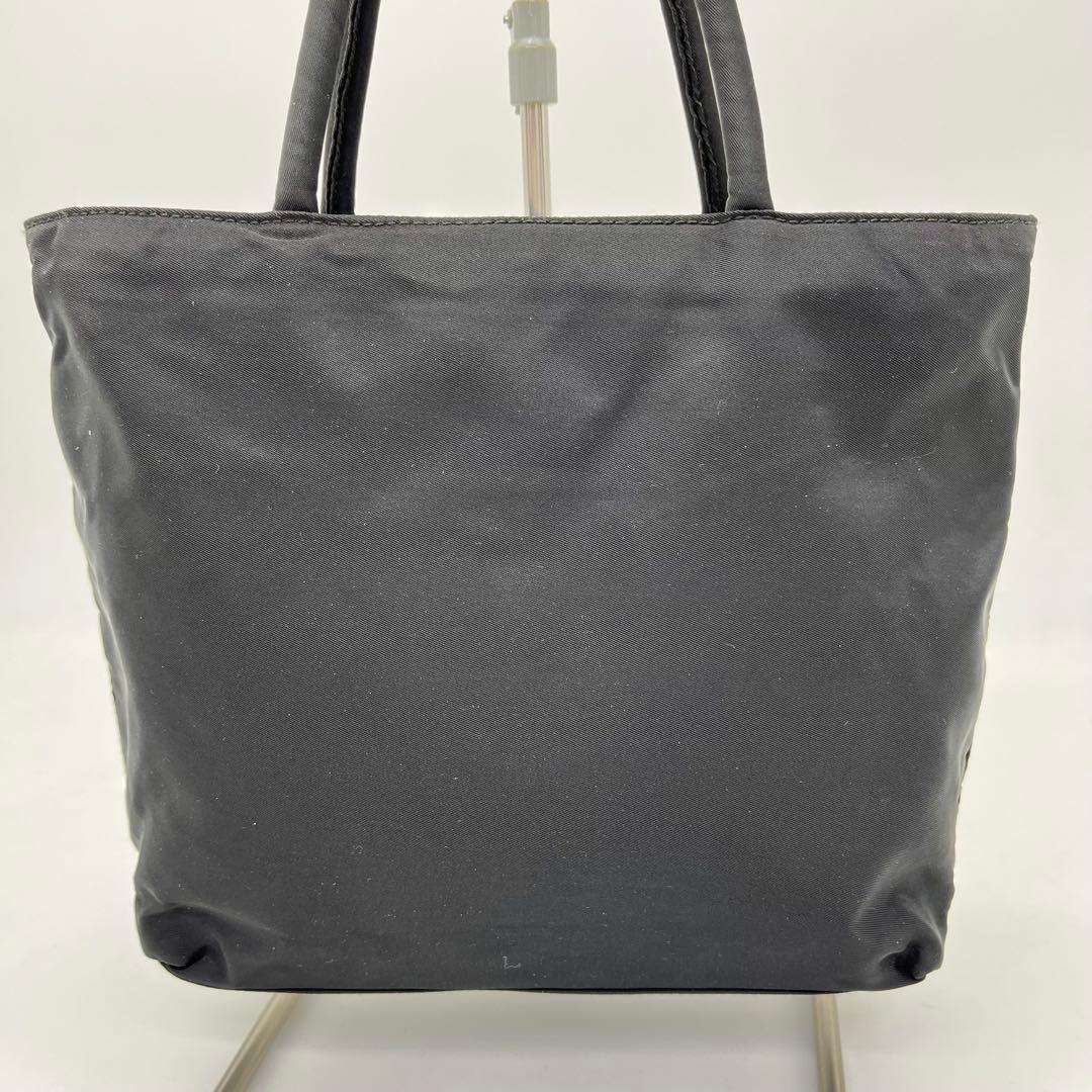 PRADA ハンドバッグ ミニトート 手提げ 三角プレート テスートナイロン 黒