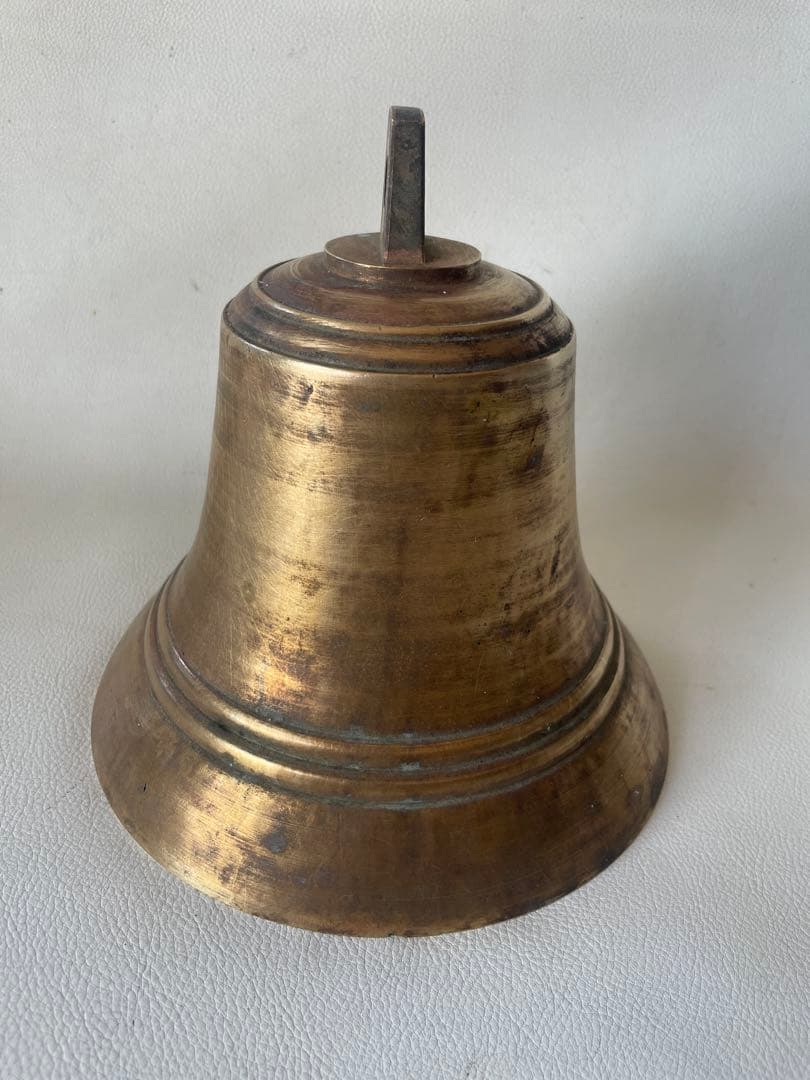真鍮製 マリンベル 鐘 釣鐘 半鐘 大型サイズ 直径 20㎝ 中古品