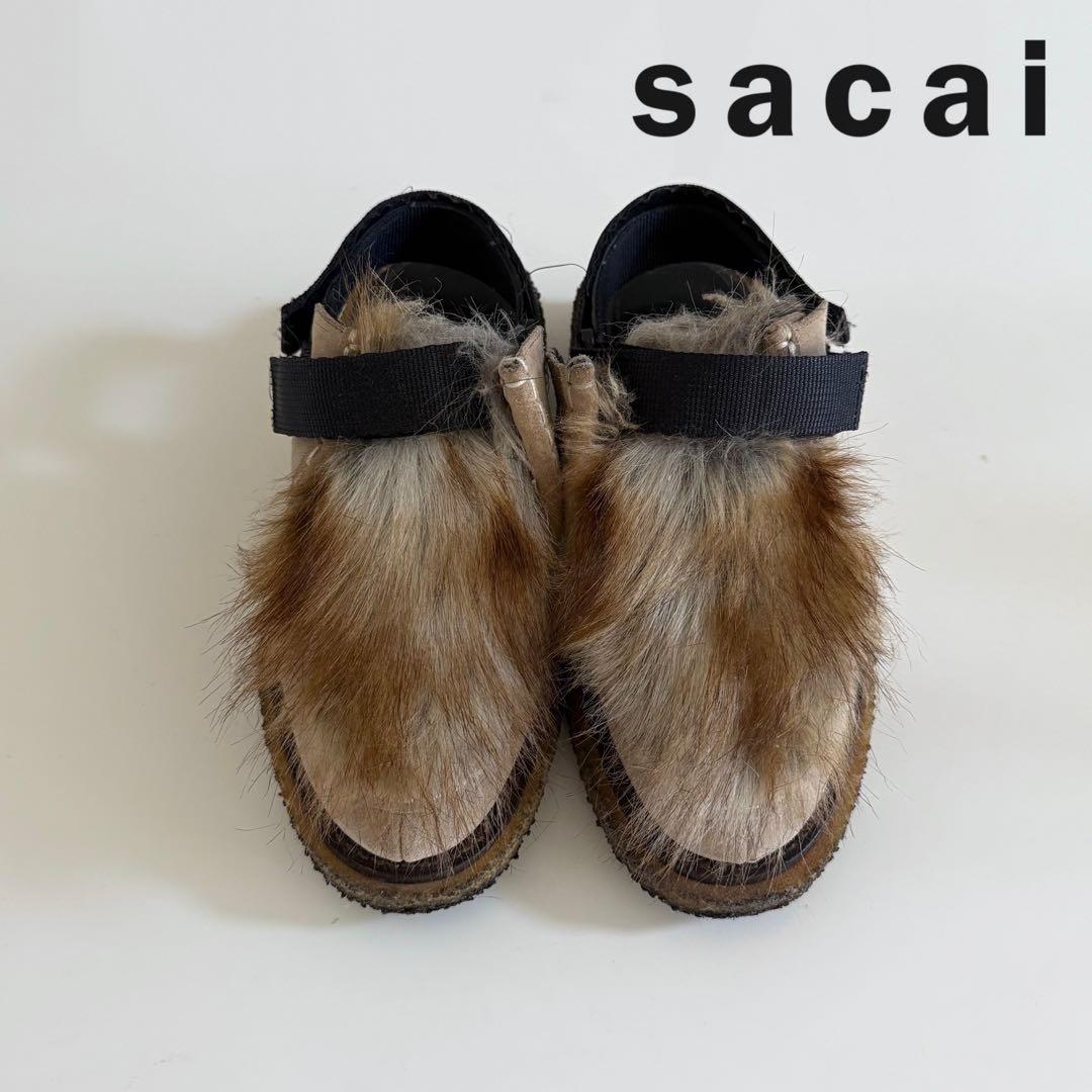 期間限定値下げ sacai ファーサンダル カウハイド
