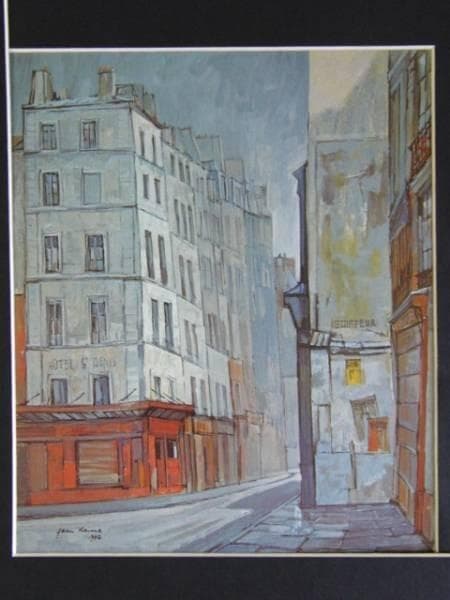 ケイム、ザンドウニ通り、希少画集画、版上サイン入 新品額付