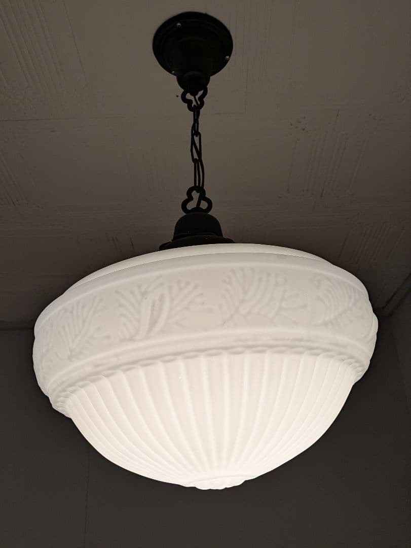 希少 アンティーク レトロ 大正ロマン ガラス ランプシェード 傘