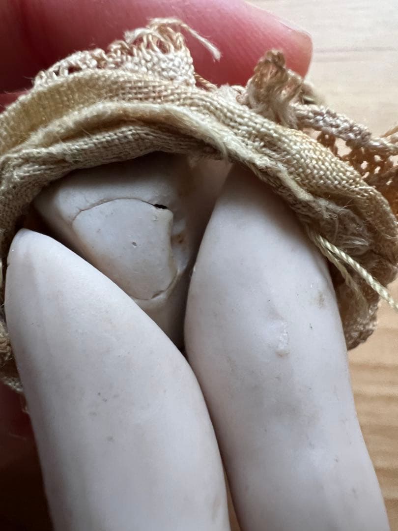 【アンティーク】ドイツ製オールビスクドール 9cm 2体セット