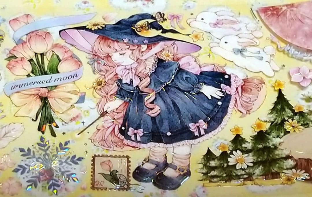 ✩のこり２✩J876＃制雪森林(贝壳光)浸月岛切り売り海外人物マステ女の子