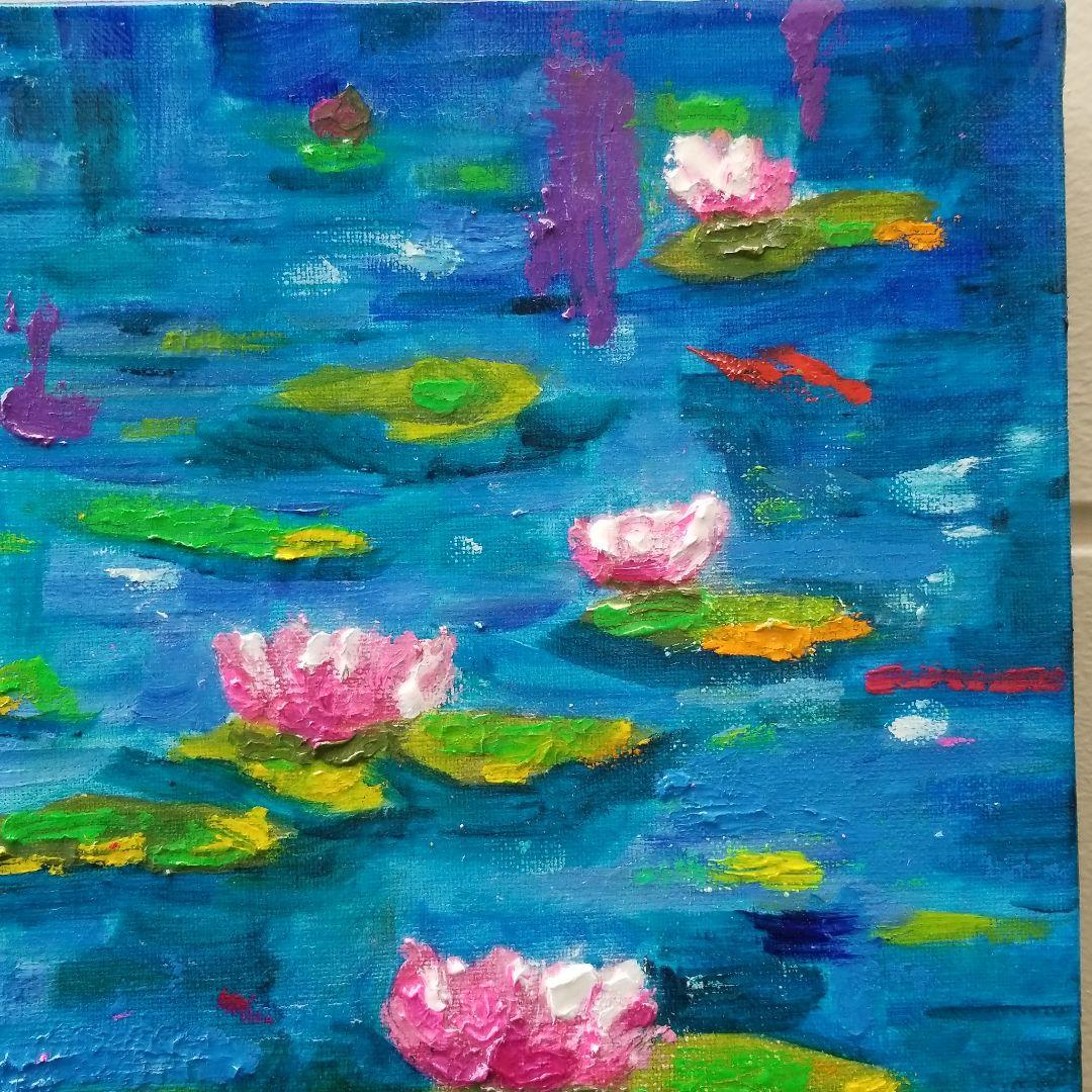 油絵　専用　おだやかな睡蓮の池