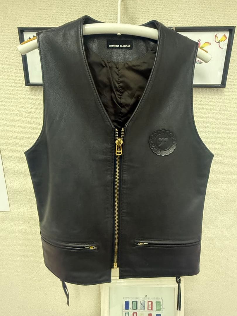 HYSTERIC GLAMOUR ブラックレザーベスト