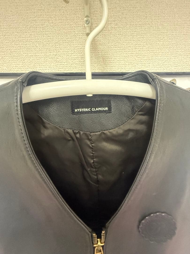 HYSTERIC GLAMOUR ブラックレザーベスト