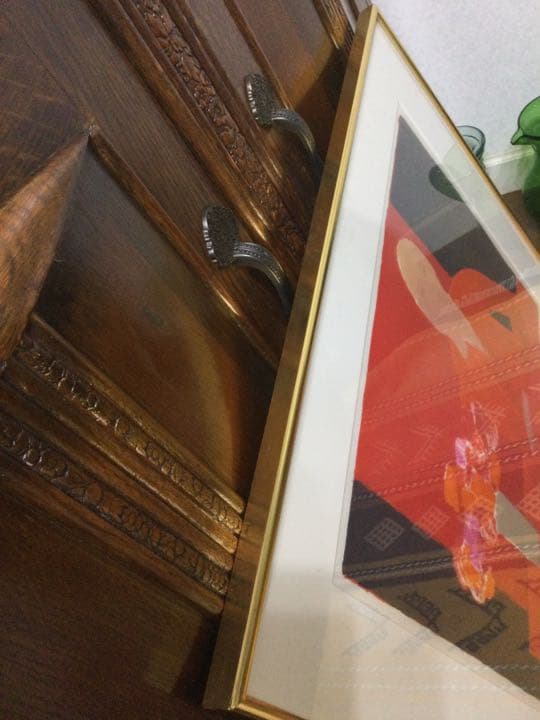 ベルナール・カトラン　リトグラフ　サインあり　ED 27／175 大きめ　額装