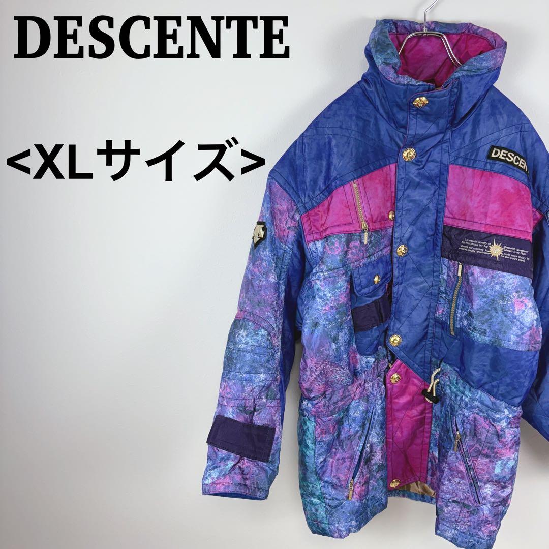 DESCENTE デサント XLサイズ スキーウェア 金ボタン 派手 レトロ