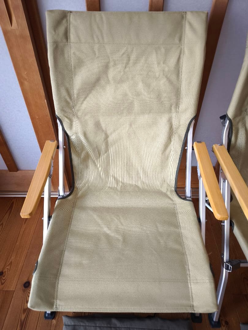 スノーピーク ローチェア30 カーキ2脚セット 生地張替え美品