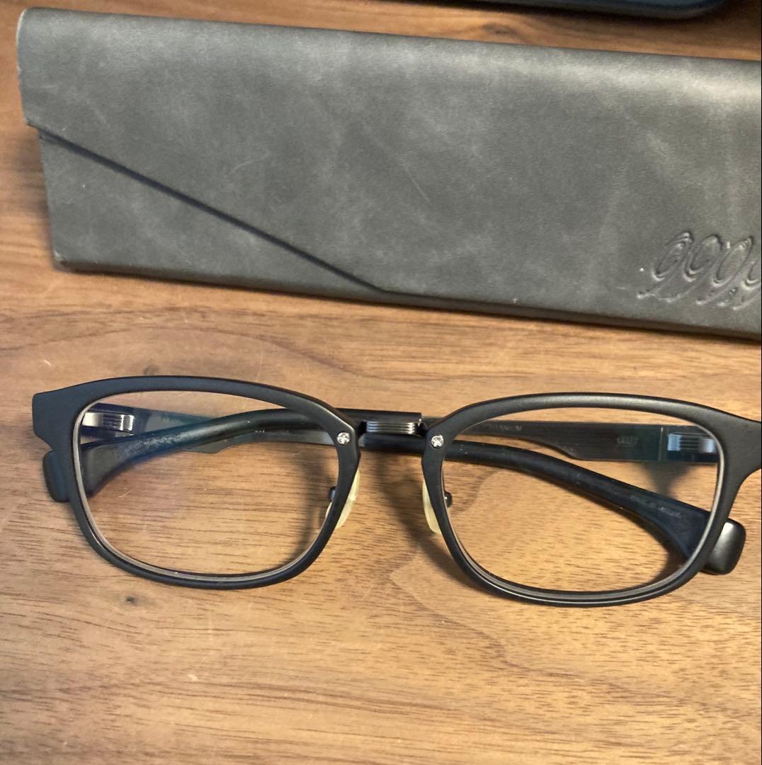 999.9 ブラック スクエア型 メガネ(度あり)