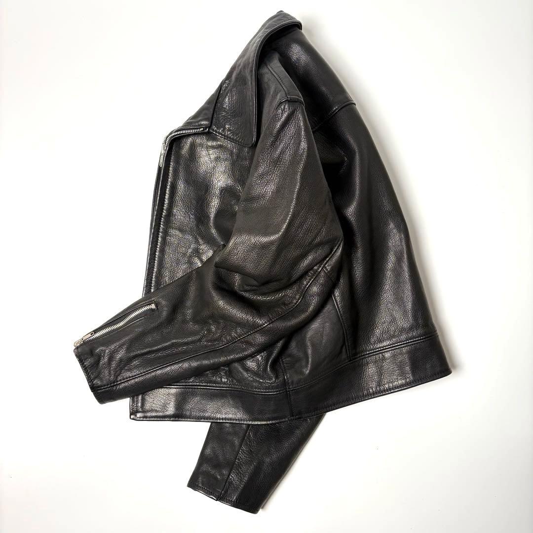 【米国製】Schott レザーライダースジャケット 黒M レディース U247W