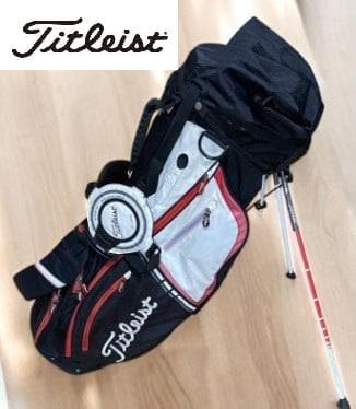 送料無料/超美品　Titleist 高級スタンド式/キャディバッグ 黒・赤