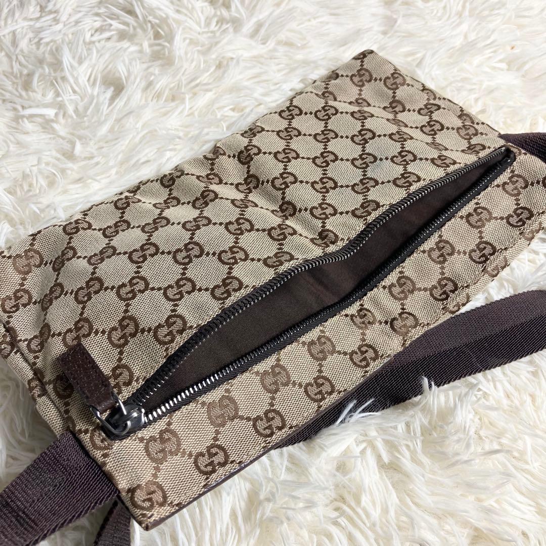 【美品】GUCCI＊ウエストバッグ GGキャンバス クロスボディ