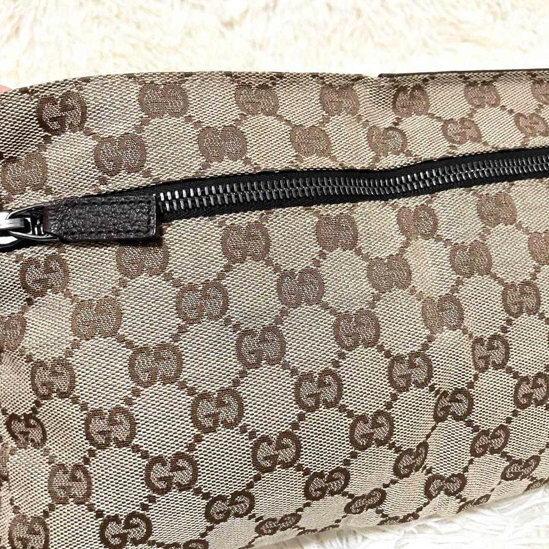 【美品】GUCCI＊ウエストバッグ GGキャンバス クロスボディ