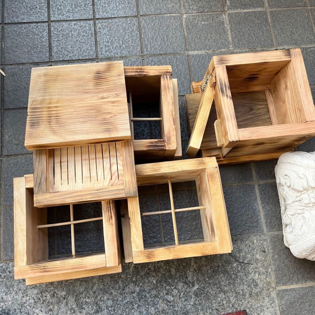 日本ミツバチ重箱式巣箱　手作り　4段　　　2