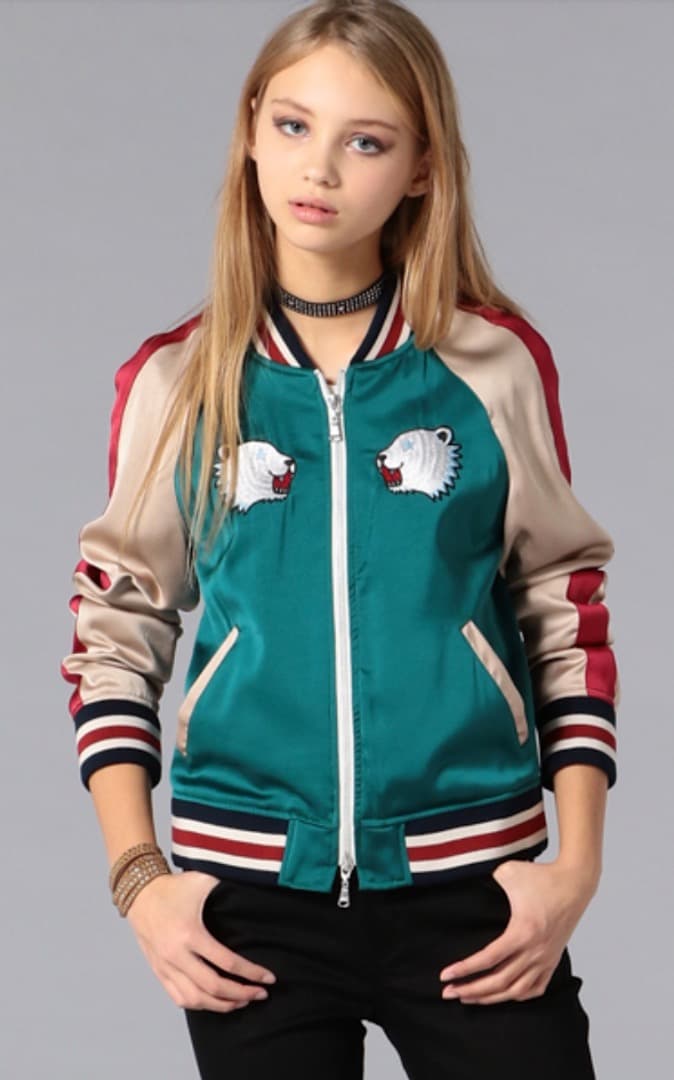 GUILD PRIME ギルドプライム ホワイトベア マルチカラー スカジャン