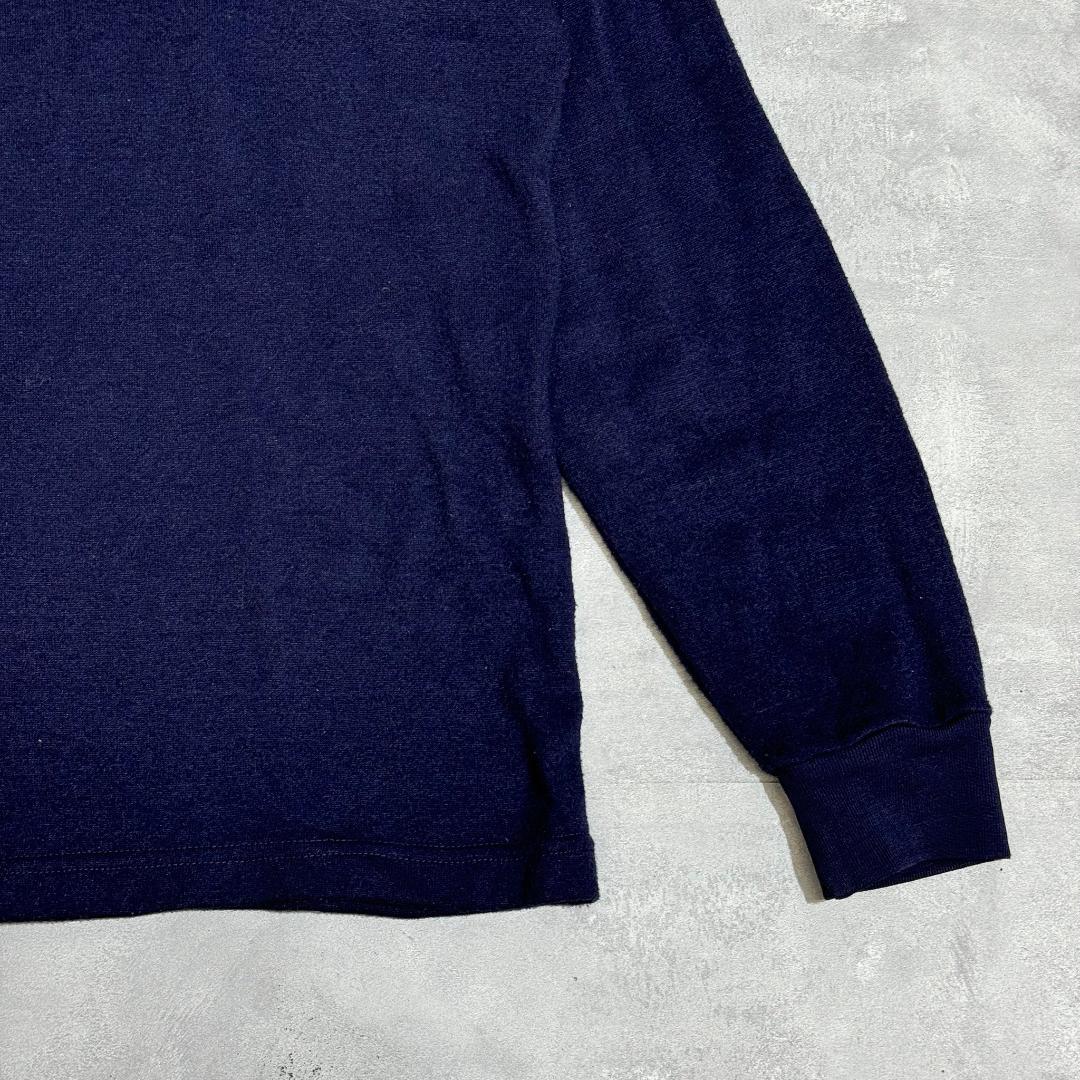 80s デカタグ Patagonia パタゴニア ネイビー　パイル DM848