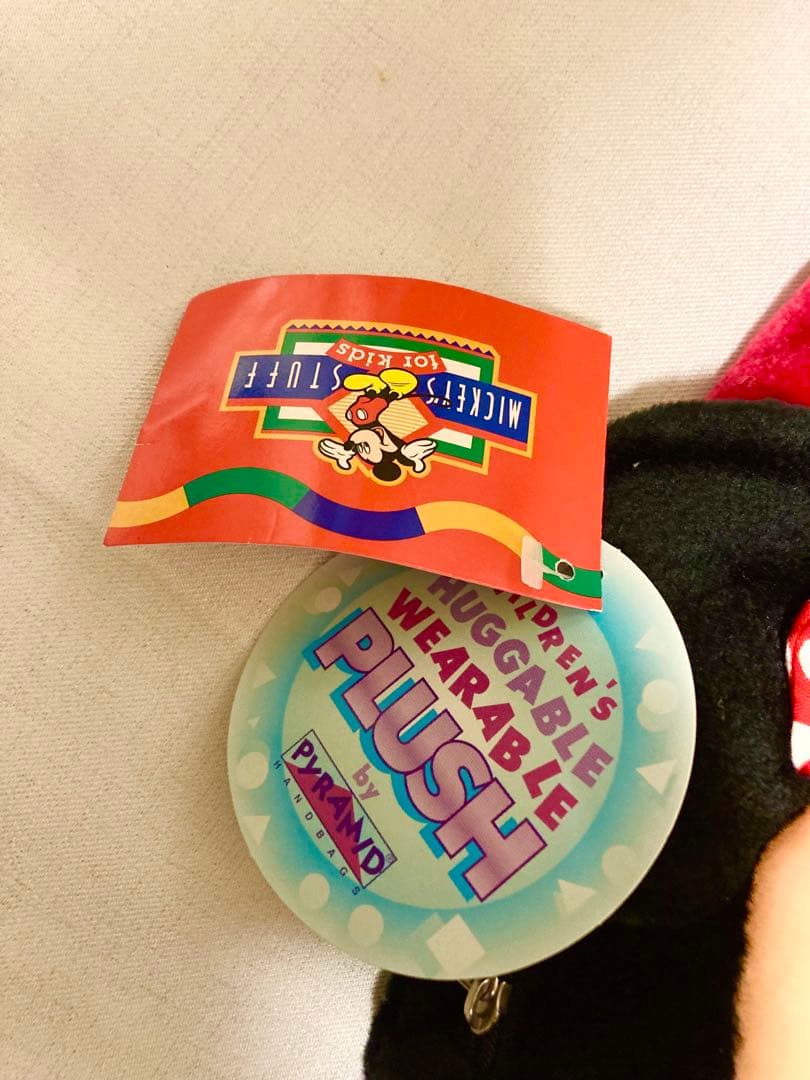 希少　美品タグ付　ビンテージ　ミニー　ぬいぐるみ　ショルダーバック