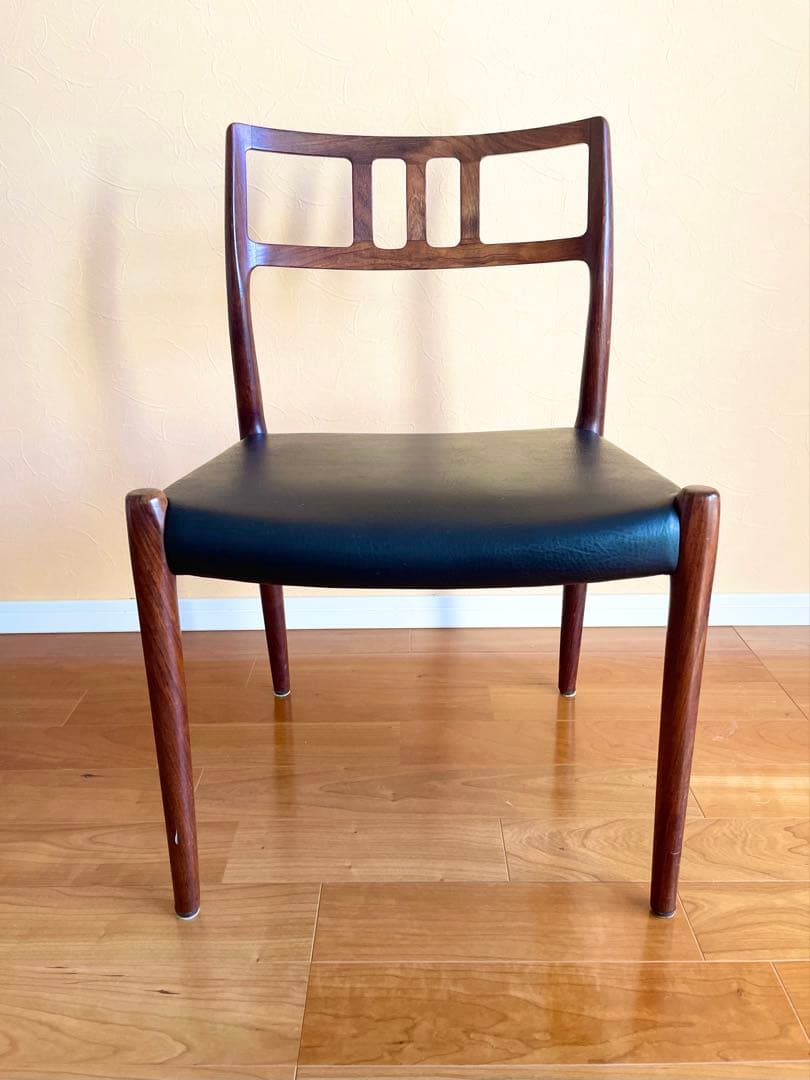 傷有りダイニングチェア4脚デンマークニールス・モラーチーク材 椅子大塚家具リペア