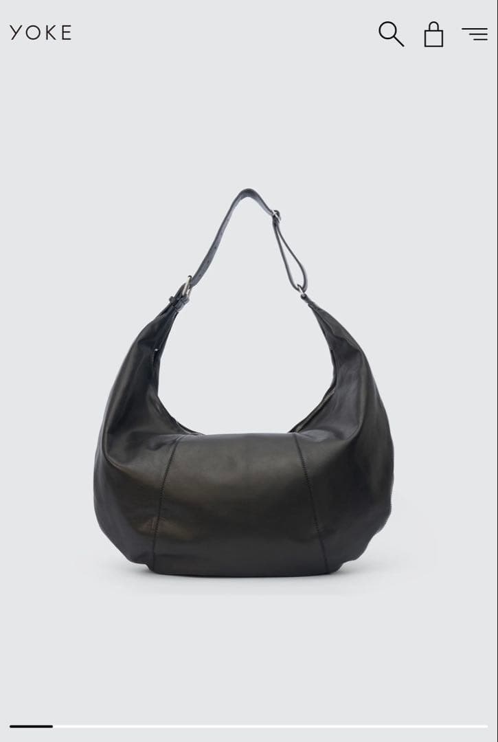 YOKE Carf Leather Circle Bag ブラック