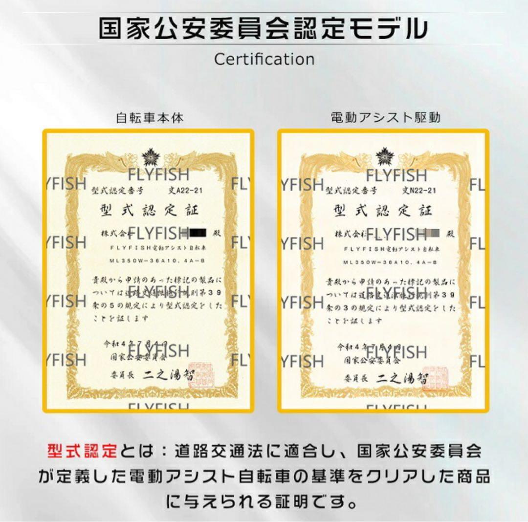 FLYFISH 電動アシスト自転車 折りたたみ 20インチ 取外し可能カゴ付き