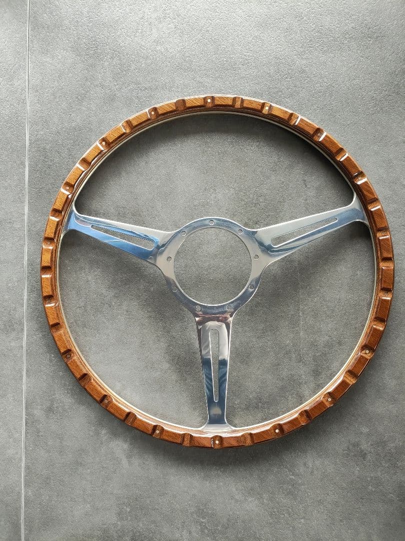 大径ウッド ステアリングホイール 　空冷VWバスに