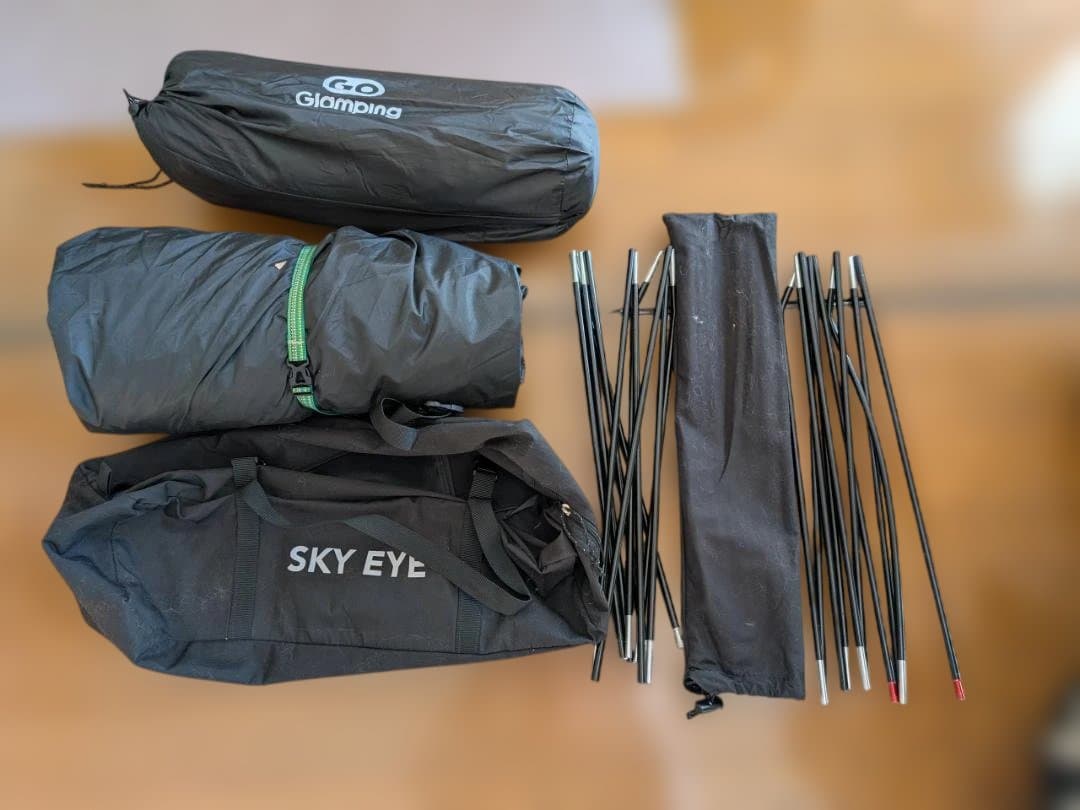 GOGlamping SKYEYE自立式テント TC ＋専用フライシート(黒)
