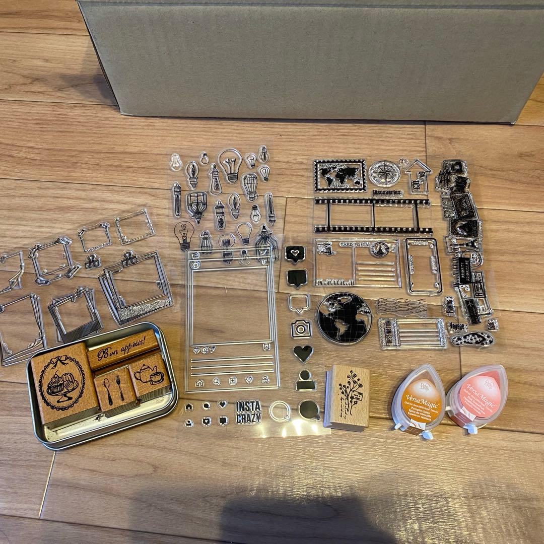 コラージュ　マスキングテープ　海外　フレークシール　　素材　シールまとめ売り