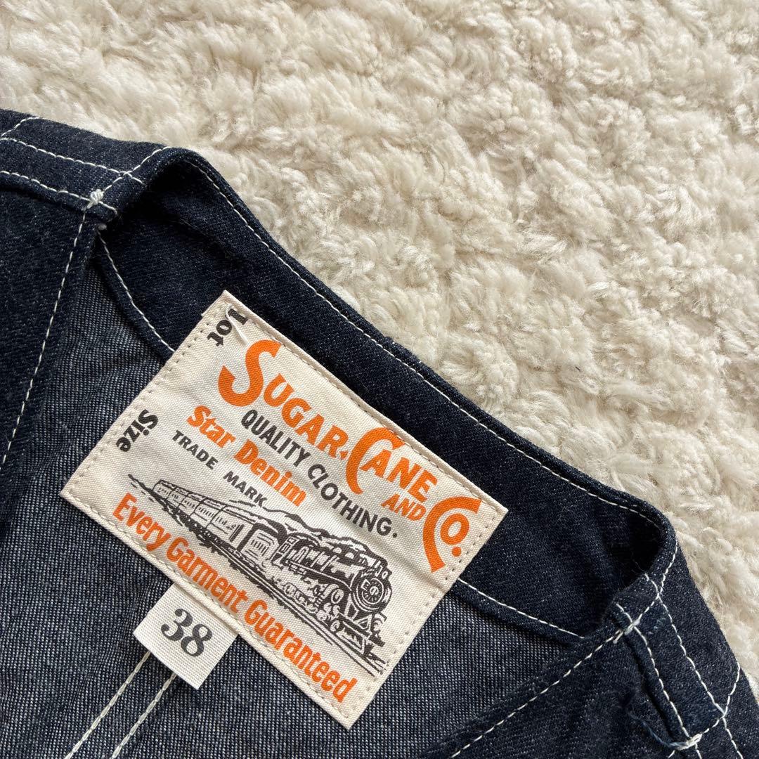美品SC15702 BLUE DENIM WORK VEST 38 デニムベスト