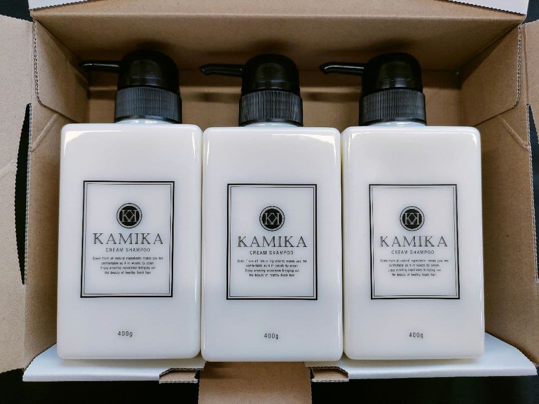未使用品　KAMIKA　カミカクリームシャンプー400g　3本セット　匿名配送