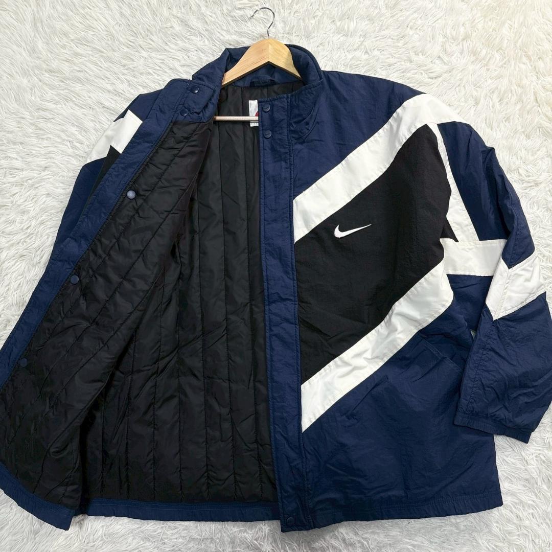 Y2K ナイキ アーカイブ NIKE ベンチコート XXL ネイビー/ホワイト