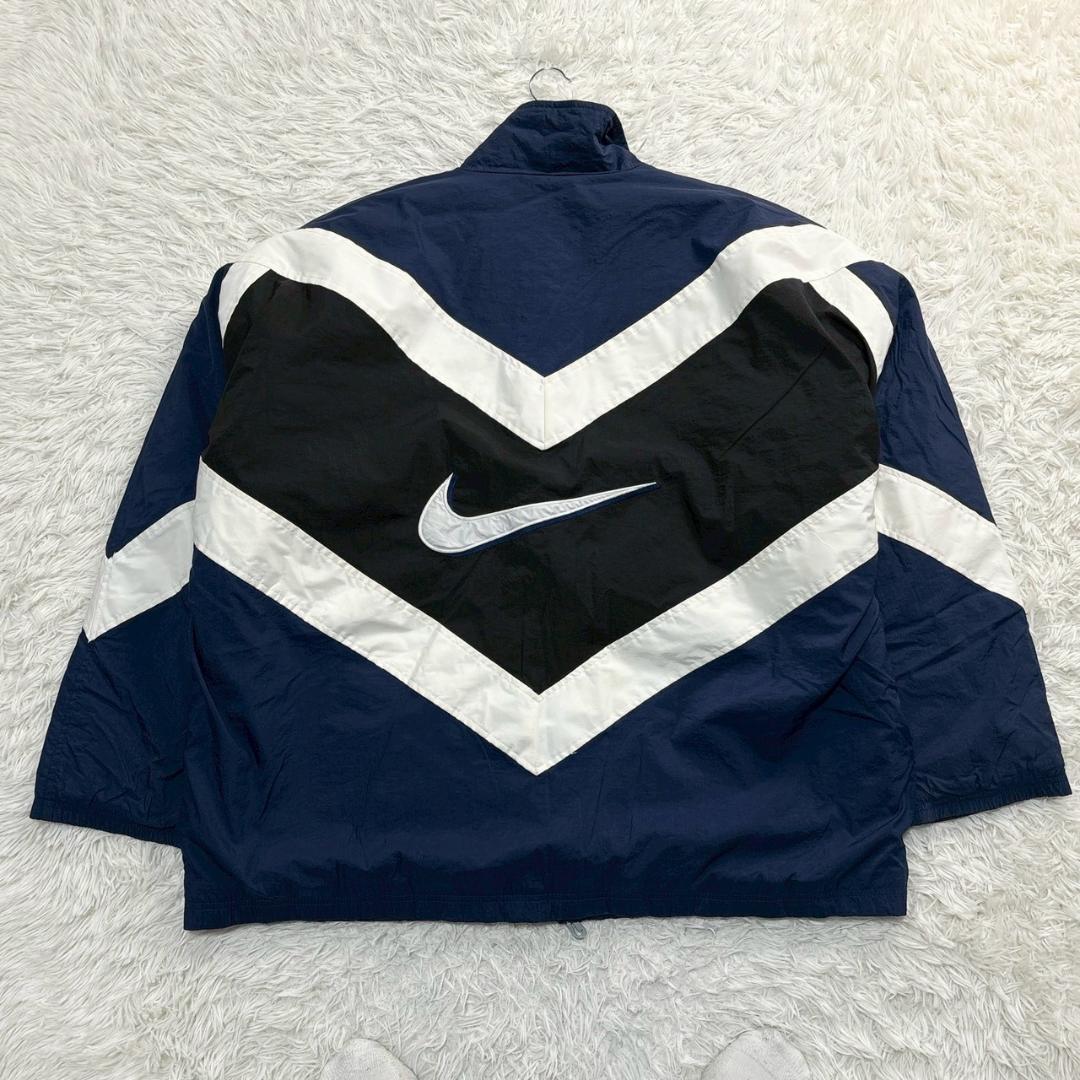 Y2K ナイキ アーカイブ NIKE ベンチコート XXL ネイビー/ホワイト