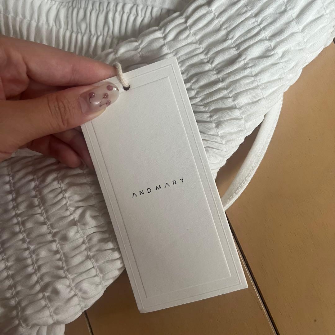 トップス Ami shirring logo tops andmary