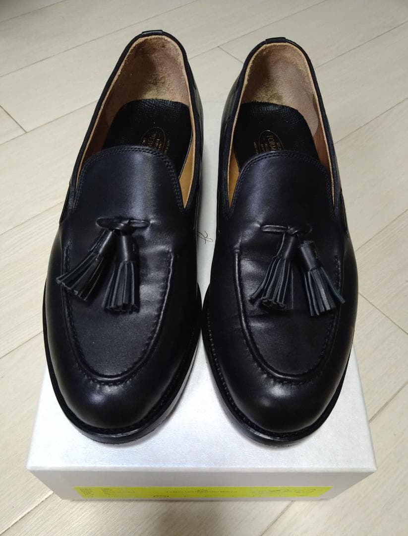 美品 フォルメ forme tassel loafer black 2 1/2